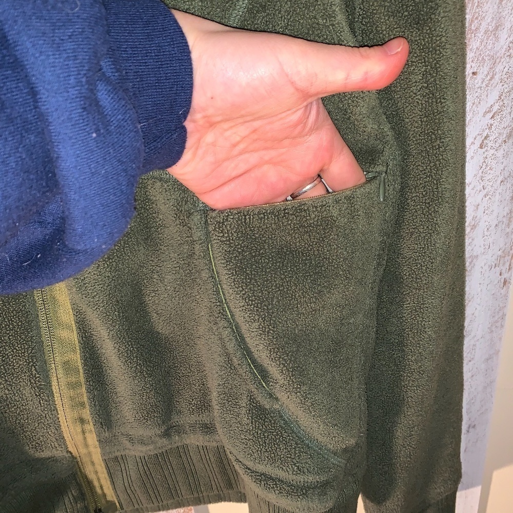4/$30 Horny Toad Green Zip Up Sweatshirt - Picture 3 of 5